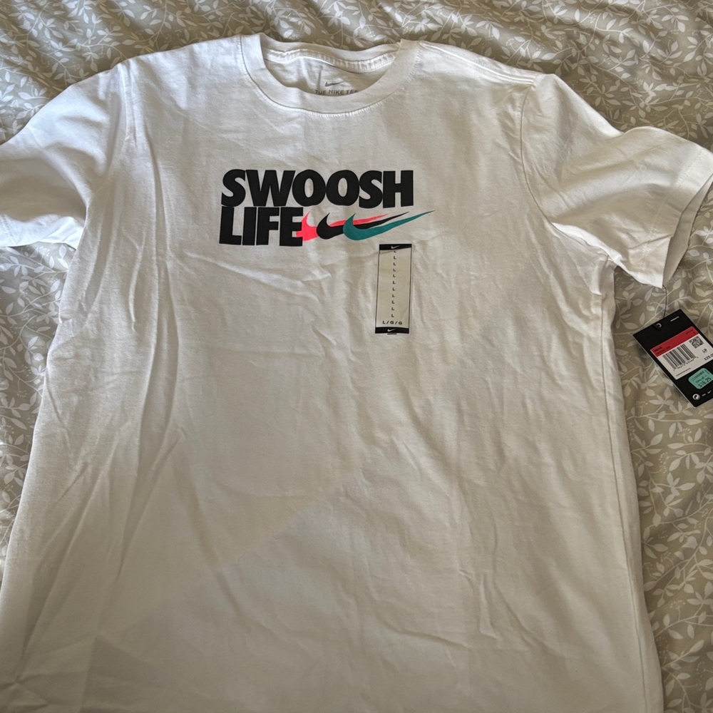 Nike White Swoosh Life Graphic Tee